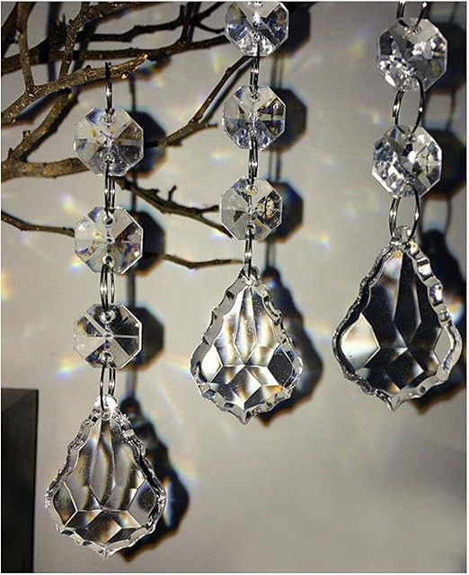 Acrylic Crystal Beads Garland Hanging Ornaments Christmas Tree Chandelier Wedding Party Celebrati... | Amazon (US)