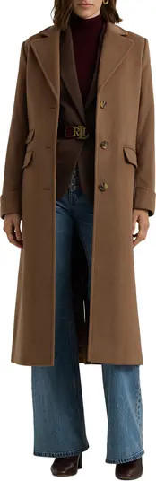 Longline Wool Blend Reefer Coat | Nordstrom