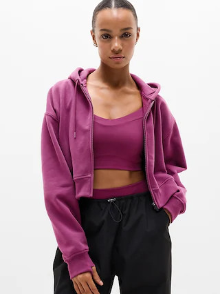 Forever Fleece Crop Full Zip | Athleta