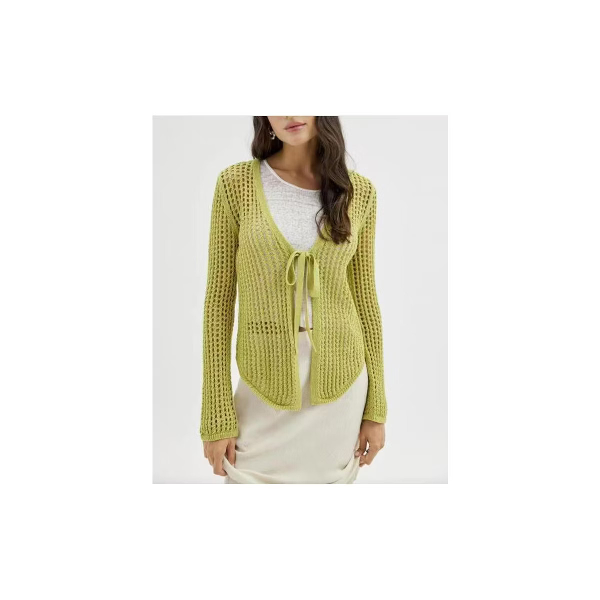 Women's Knit Beach Cover Up Long Sleeve Open Front Cardigan | Target