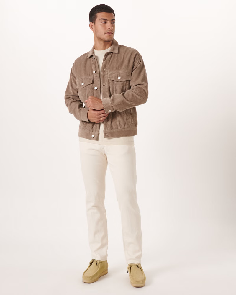 Men's Corduroy Trucker Jacket | Men's Coats & Jackets | Abercrombie.com | Abercrombie & Fitch (US)