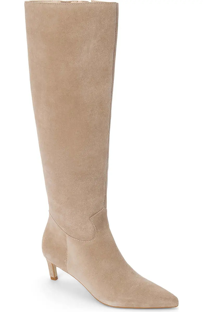 Elevate Pointed Toe Knee High Kitten Heel Boot (Women) | Nordstrom