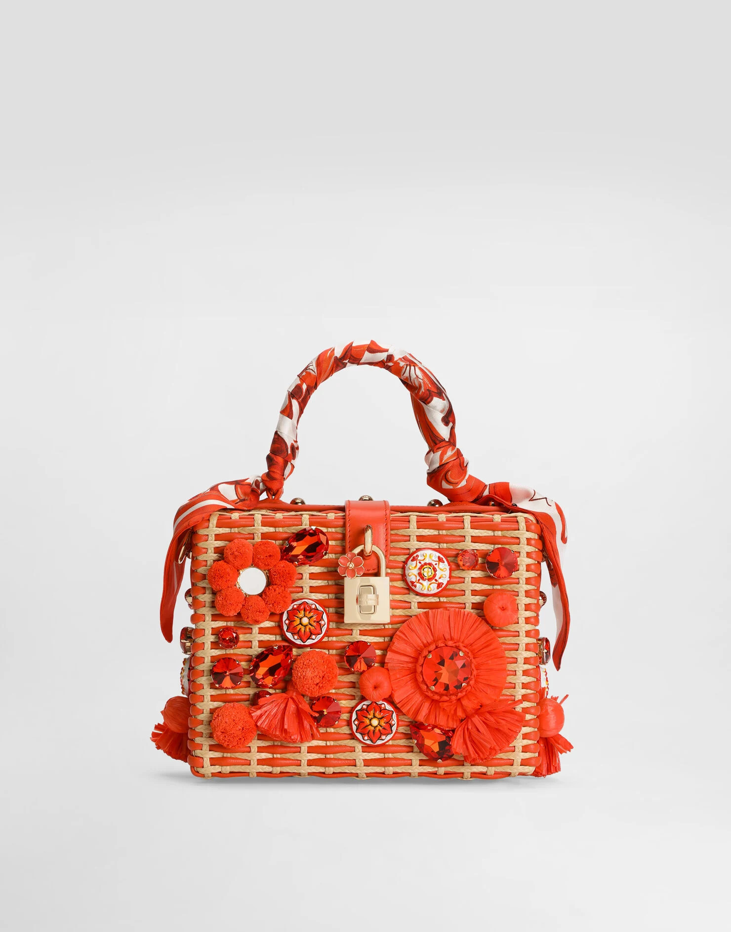 Dolce Box handbag in raffia | Dolce & Gabbana US