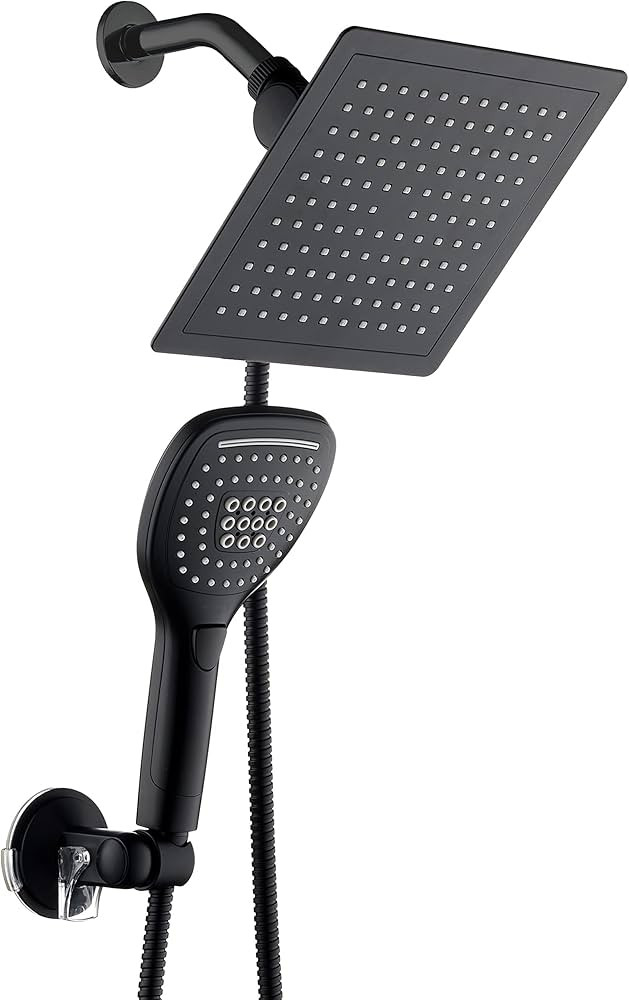 DreamSpa Ultra-Luxury 9" Rainfall Shower Head/Handheld Combo. Convenient Push-Button Flow Control... | Amazon (US)