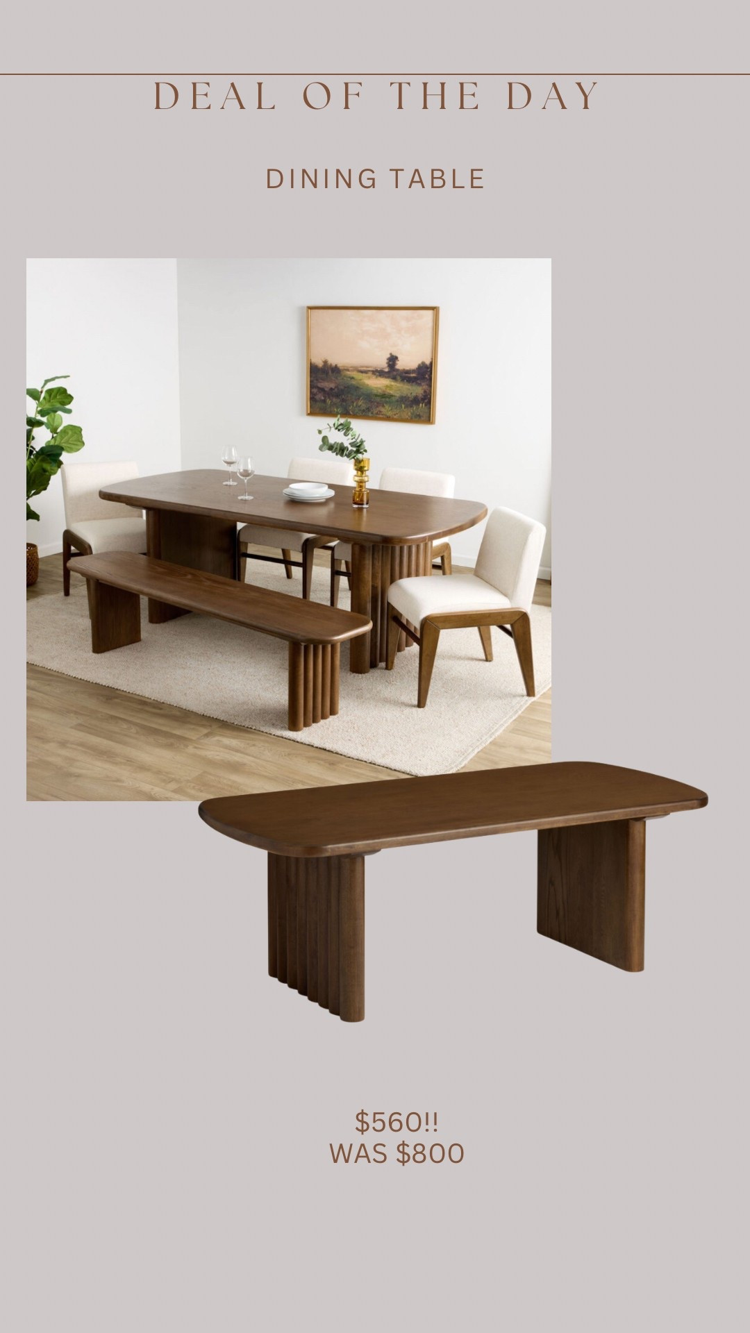 Stunning dining table 30% off right now for the first time ever! 😍😍🙌🏻

#LTKStyleTip #LTKHome #LTKSaleAlert