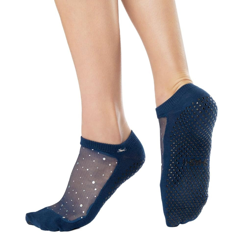 SHASHI Sparkle Mesh Socks for Women – Shimmer, Full-Coverage Non Slip Socks for Barre, Yoga and... | Amazon (US)