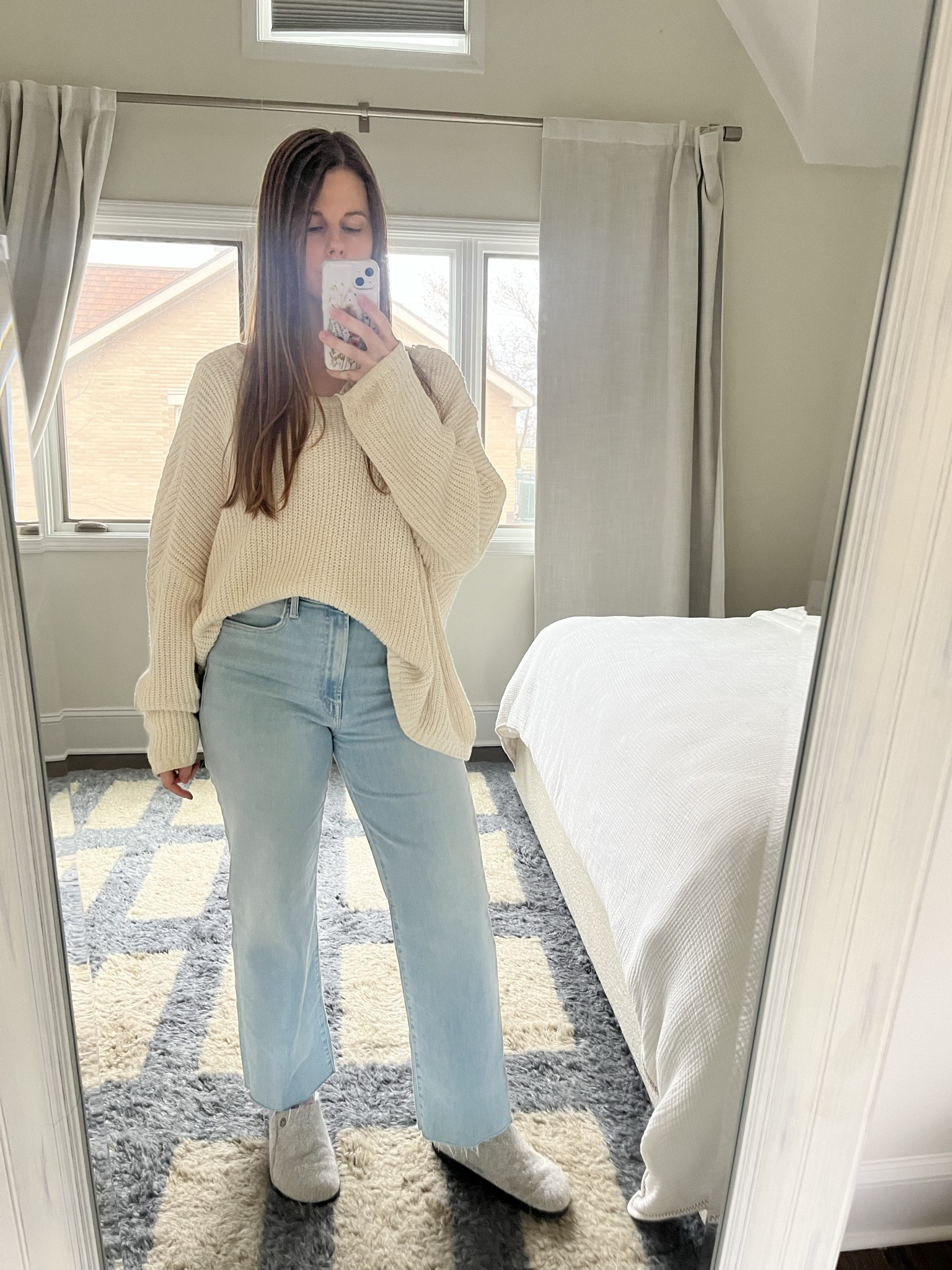 Jeans for Spring! 🌸👖

These buttery jeans slide on like a pair of sweatpants. They’re super stretchy, which makes them incredibly comfy. Plus I love that they have no holes when I want to dress a bit classier (or even wear to work!)

Paired with an old cream grandma sweater I got from Zara several years ago for the ultimate cozy yet cute outfit. Wore this for a work from home day, if you can’t tell from my slippers ✨

#LTKSeasonal #LTKSpringSale #LTKstyletip