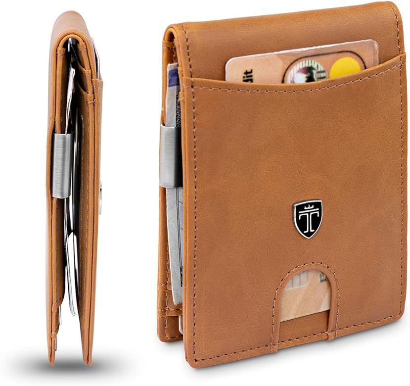 TRAVANDO Money Clip Wallet"RIO" - Mens Wallets slim Front Pocket RFID Blocking Card Holder Minima... | Amazon (US)