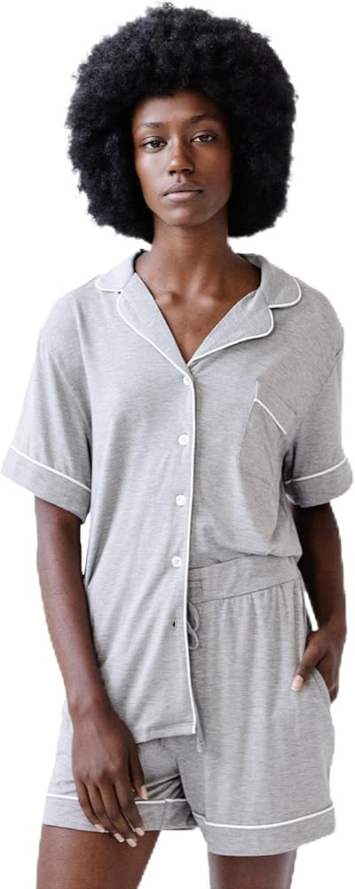 Cozy Earth Women’s Short Sleeve Pajama Set - Relaxed Fit with Adjustable Waistband & Side Pocke... | Amazon (US)