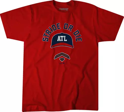 BreakingT Youth Atlanta Braves 'Stride or Die' Red Graphic T-Shirt | Dick's Sporting Goods