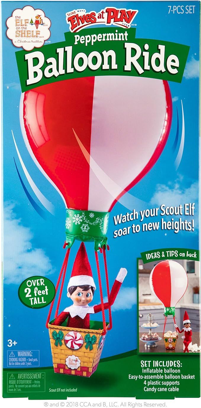 The Elf On The Shelf Peppermint Balloon Ride, Red- Scout Elf not included | Amazon (US)