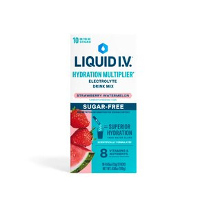 Liquid I.V. Hydration Multiplier Electrolyte Drink Mix, Sugar Free, Strawberry Watermelon, 10 CT | CVS Health