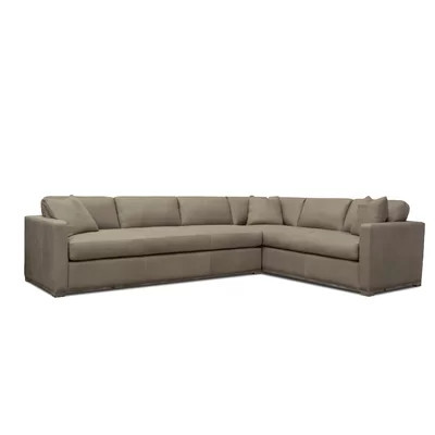 Malibu 102" Wide Genuine Leather Corner Sectional | Perigold
