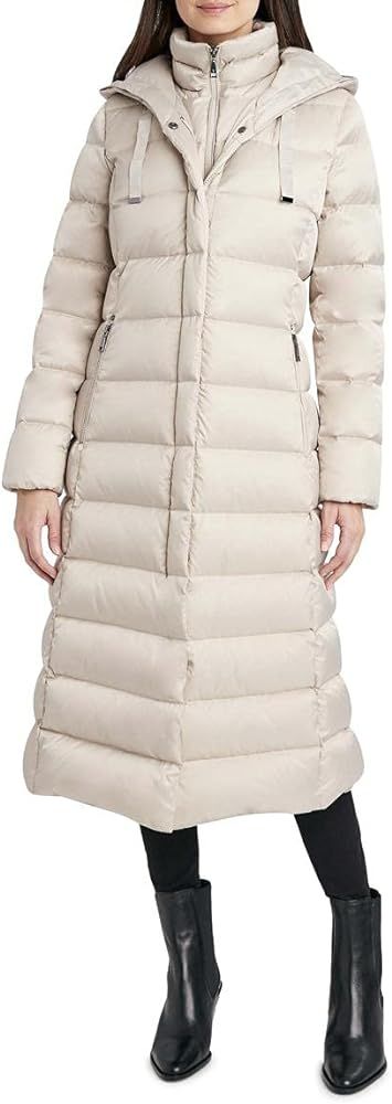 TAHARI Nellie Long Coat for Women-Insulated Jacket with Removable Faux Fur Trim | Amazon (US)