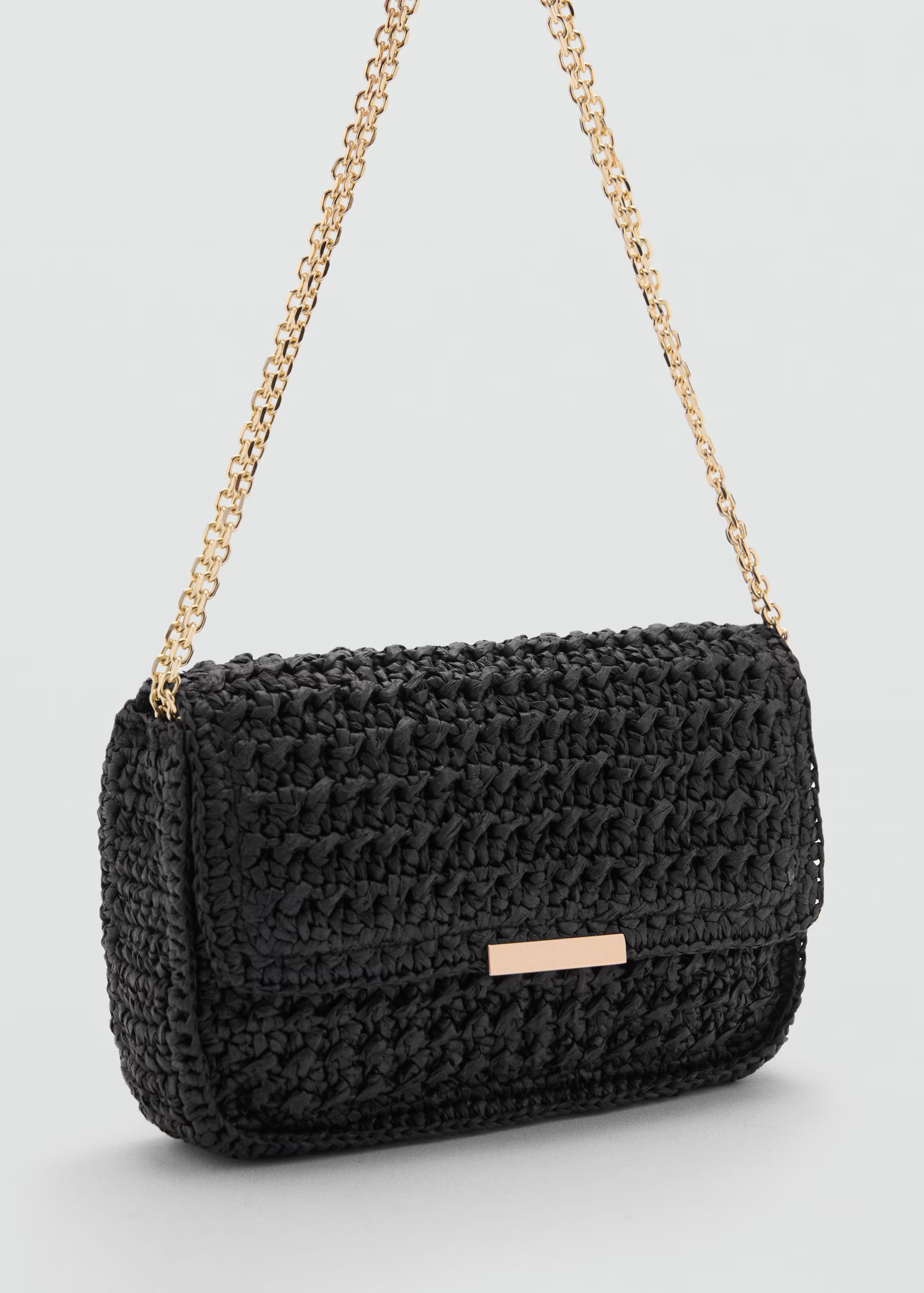 Natural fiber shoulder bag | MANGO (US)