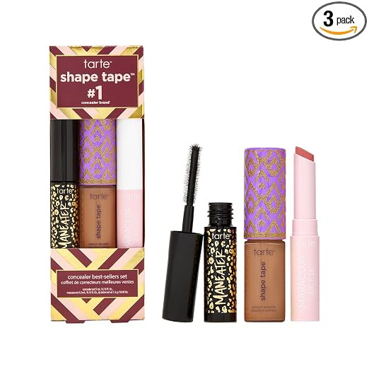 tarte shape tape best-sellers set – Shape Tape Concealer, Hydrating Lip Gloss Balm & Mascara fo... | Amazon (US)