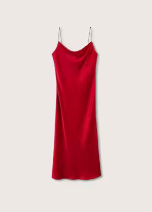 100% silk slip dress | MANGO (US)