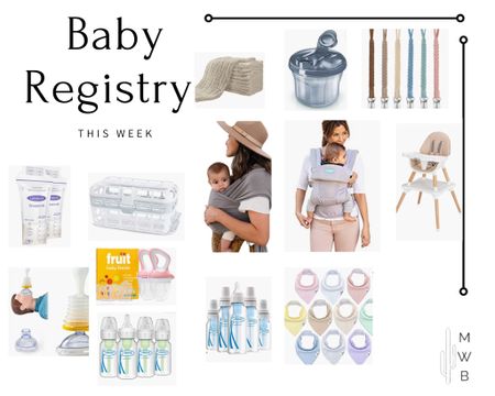 Baby registry must haves: the BEST burp cloths, bottles, bandana bibs in all colors, pacifier clips and pacifiers, breast milk bags, baby carriers I love, bottles, and nail file for babies. 

#LTKbaby #LTKbump