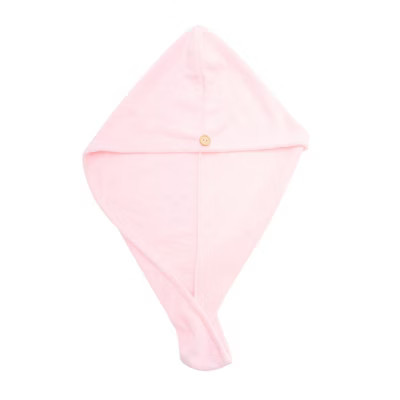 Unique Bargains Water-absorbent Solid Hair Towel Light Pink 1 Pc | Target
