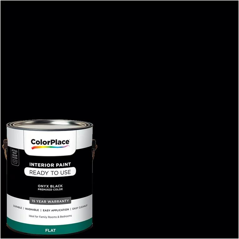 ColorPlace Ready to Use Interior Paint, Onyx Black, 1 Gallon, Flat - Walmart.com | Walmart (US)