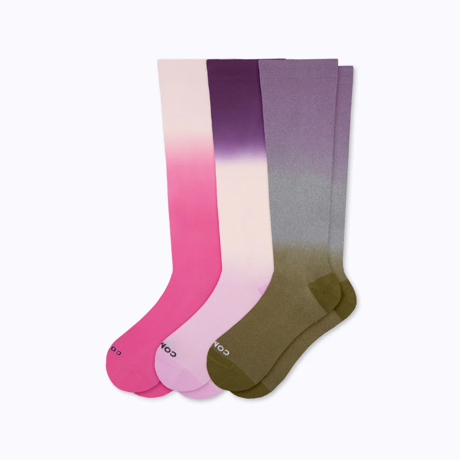Knee-High Compression Socks – 3 Pack Ombre | Comrad