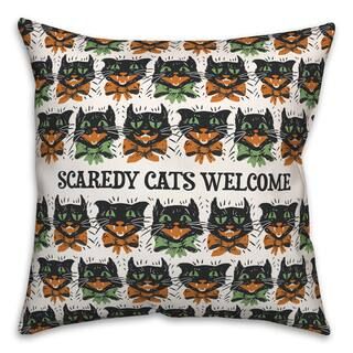 Scaredy Cats Pattern Spun Poly Throw Pillow | Michaels Stores