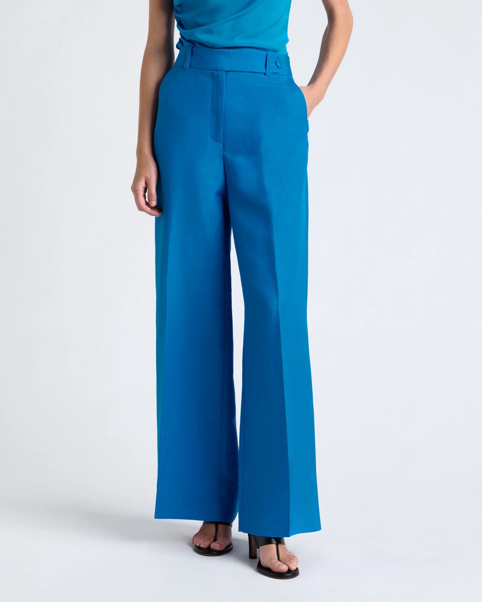 Lustre Linen Blend Wide Leg Pant | Cue AU