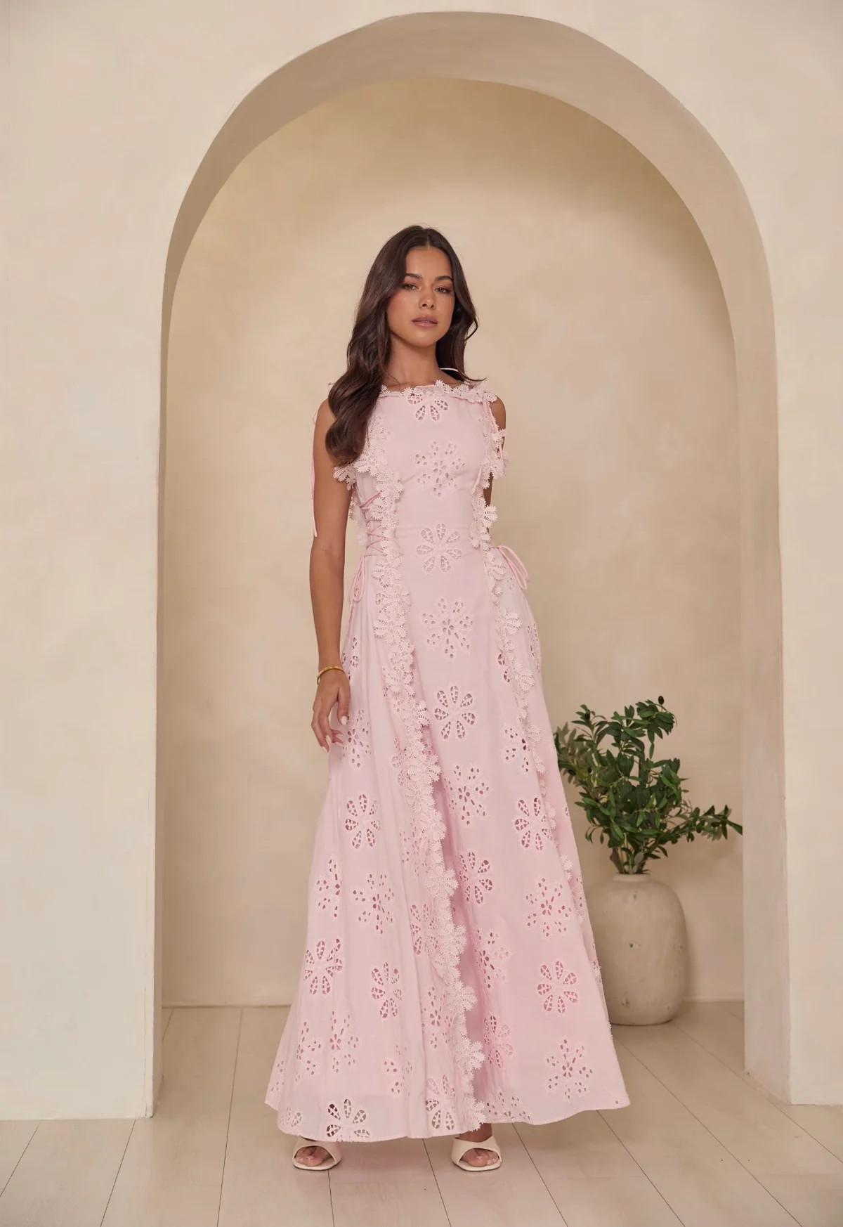 THE RIVIERIA MAXI DRESS PINK | ALB London