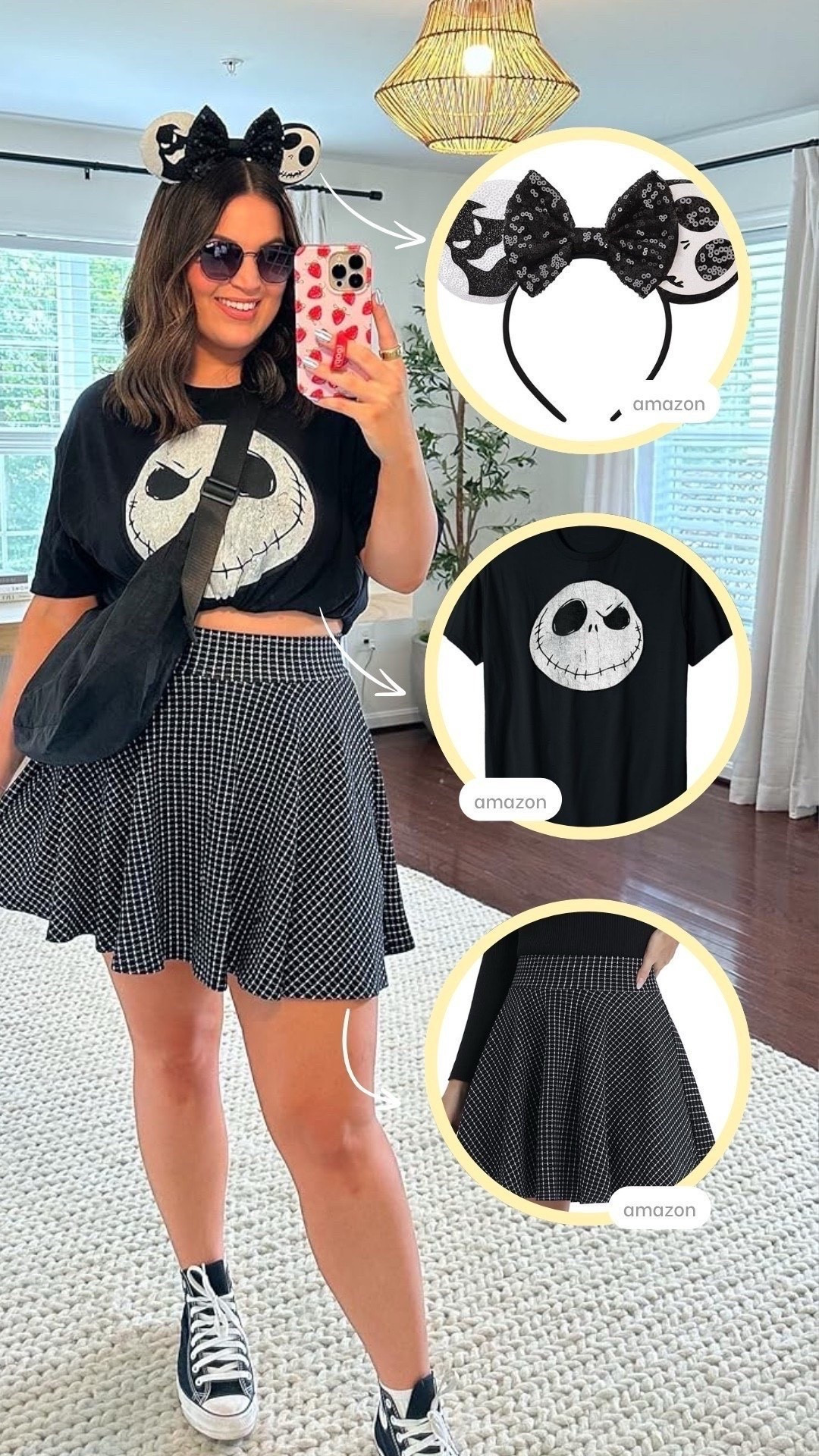 Midsize Halloween Disney outfit! Bralette / skort / tee - XL 

#founditonamazon #womensstyle #disneystyle Disney outfit idea,

#LTKootd #LTKMidsize #LTKSeasonal