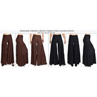 Usa Made 3 Tier Palazzo Pants, Tiered Women Wide Leg Plus Size Designer Flounce Pants Small To 3xl | Etsy (US)