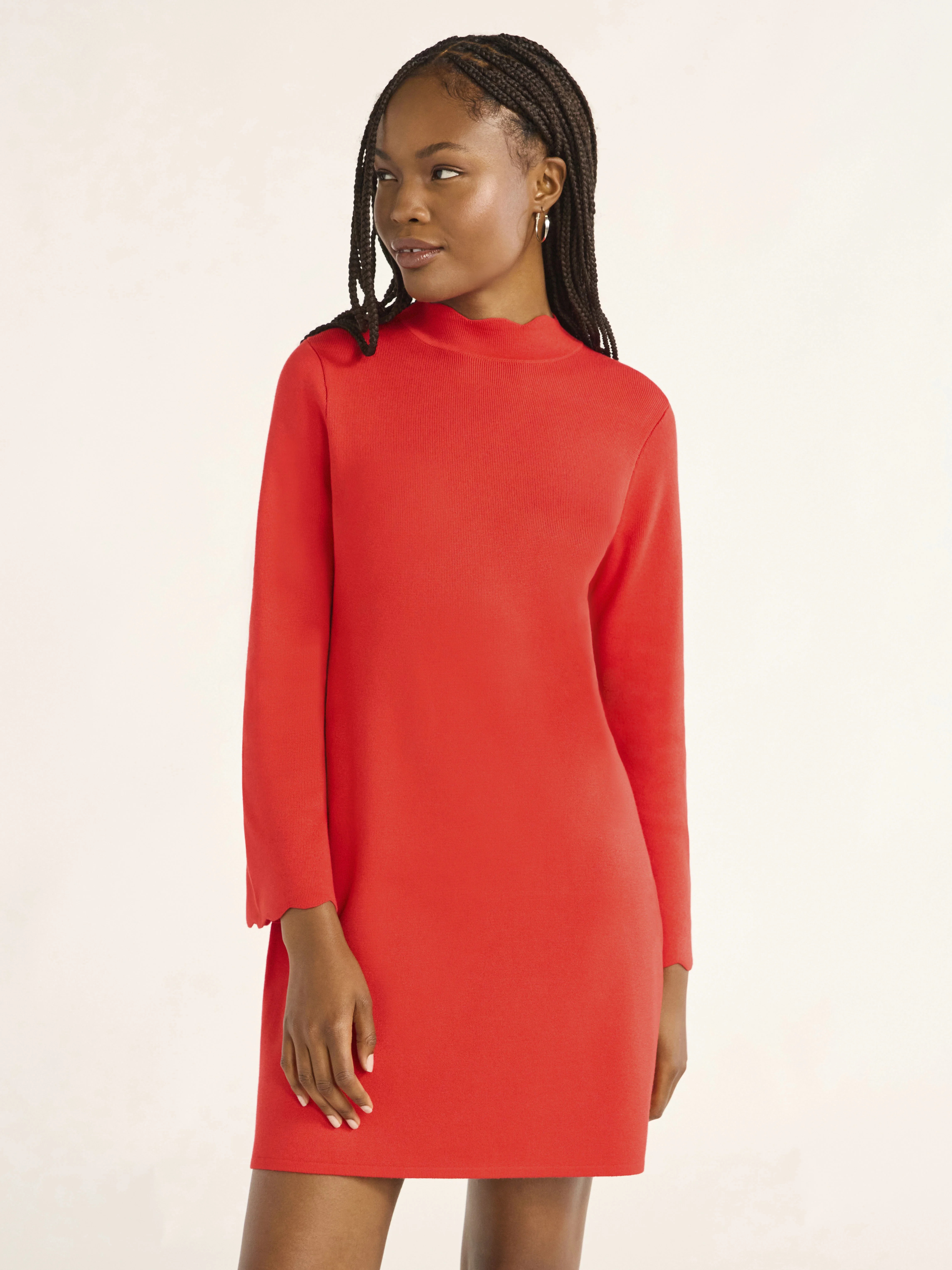 Free Assembly Women’s and Women's Plus Cozy Yarn Mini Sweater Dress with Bell Sleeves, Sizes XS... | Walmart (US)