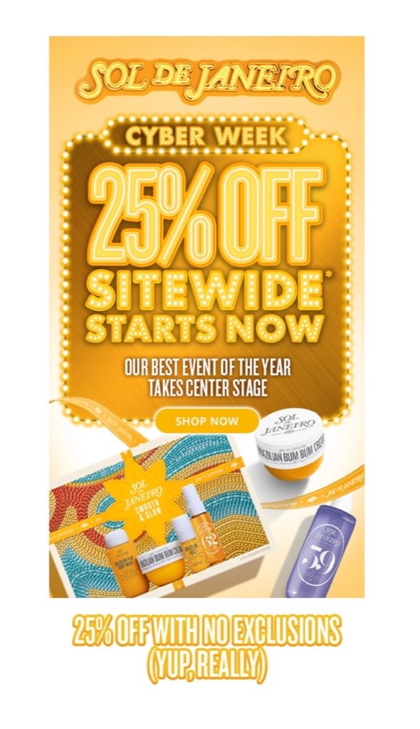 25% off sitewide now 

#LTKSaleAlert #LTKGiftGuide #LTKCyberWeek