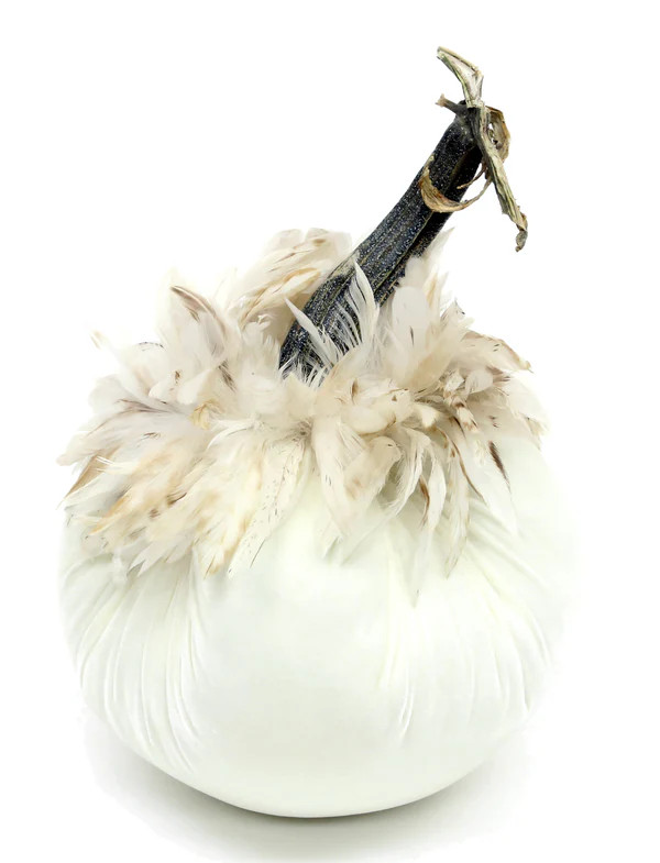 Ivory w/Ginger Feather Collar | Hot Skwash