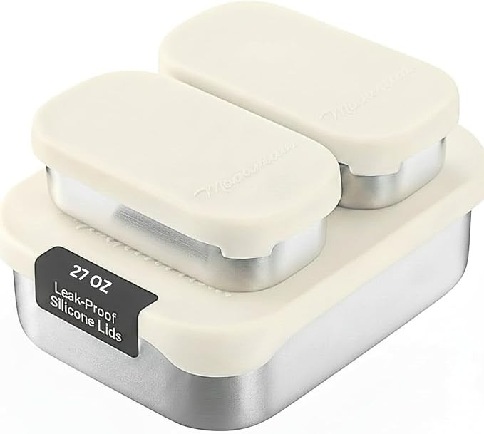 Leak Proof Stainless Steel Lunch Box Containers, 27 OZ , Stainless Steel Bento Box , Metal Lunch ... | Amazon (US)