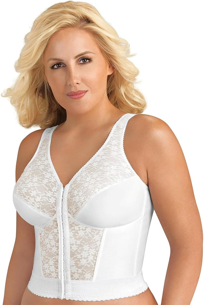 Exquisite Form 5107565 Fully Slimming Wireless Back & Posture Support Longline Bra with Front Clo... | Amazon (US)
