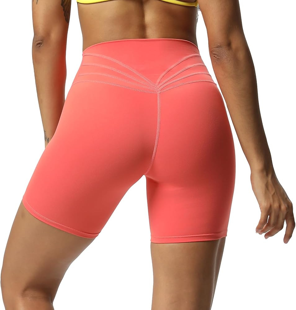 Aoxjox Trinity Workout Biker Shorts for Women Tummy Control High Waisted Exercise Athletic Gym Ru... | Amazon (US)
