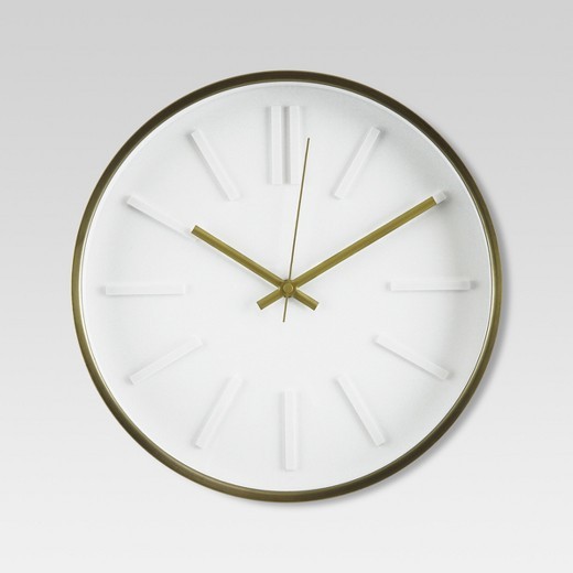 Raised Marker 13" Wall Clock White/Brass - Project 62™ | Target