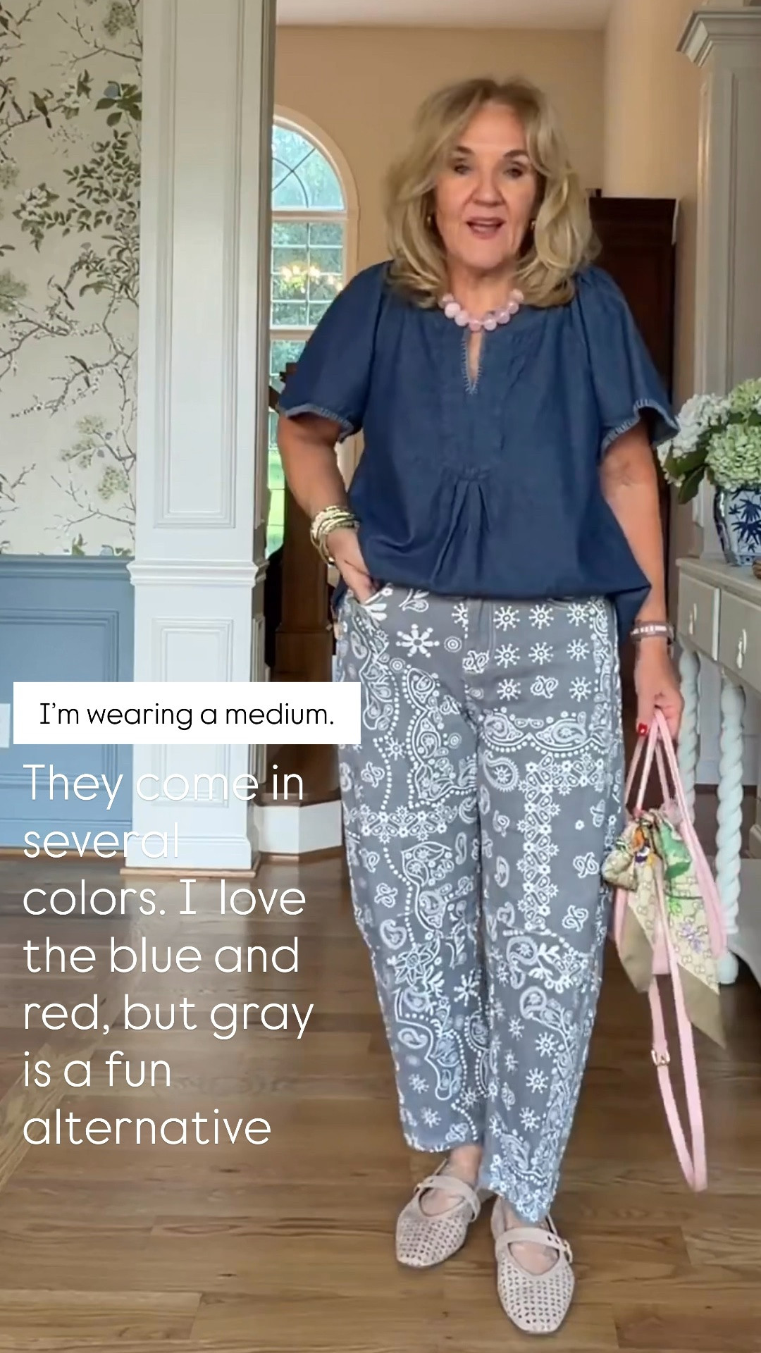 These Amazon wide-leg jeans are such a great find! The denim has a nice quality feel without being too heavy, so they’re comfortable enough to wear all day. They come in several colors, I ordered the gray because it was available on Prime, but I also love the blue and red. The gray is a fun alternative to classic blue denim when you want something a little different. I’m wearing a medium.

💡 LTK MADE EASY
❤️ Heart = Support my posts!
🔖 Save = Get sale & restock alerts
📋 Lists = Keep favorites organized
📲 Share = Send lists and products to a friend. Hello, Christmas List!
💬 Comment = Ask me anything about what I’m wearing.:-)

#LTKootd #LTKSeasonal #LTKOver40