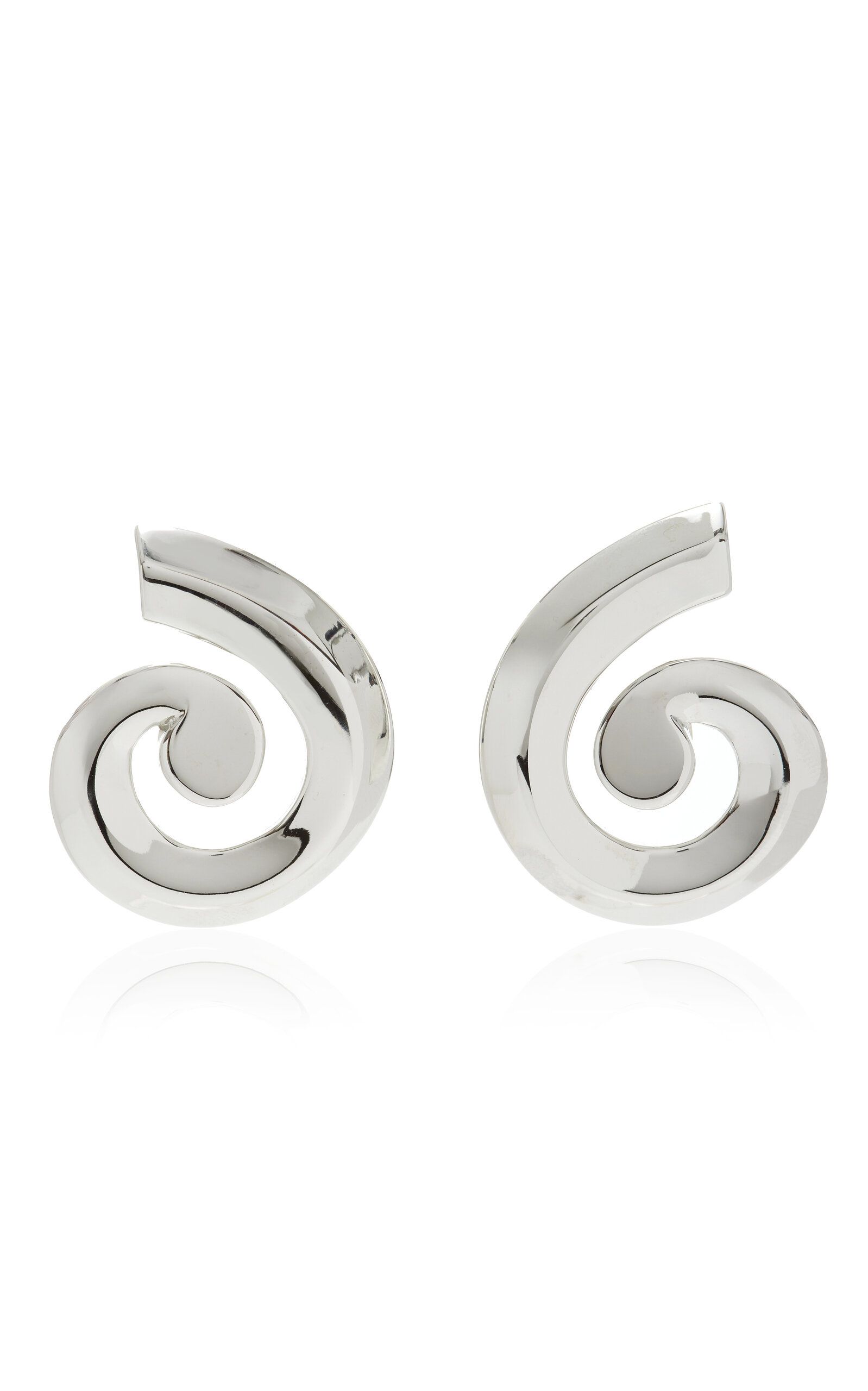 Exclusive Swirl Silver-Tone Earrings | Moda Operandi (Global)