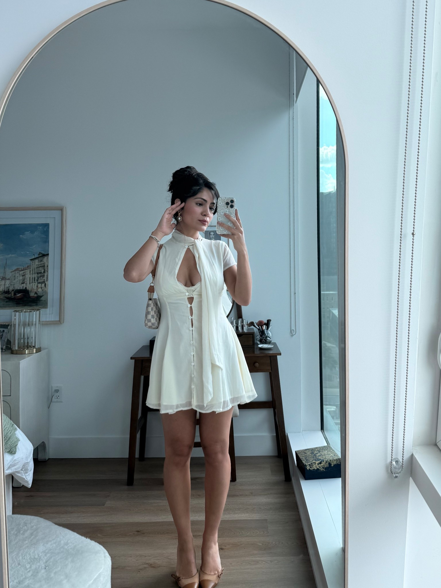 little white dress for the US open 🤍 