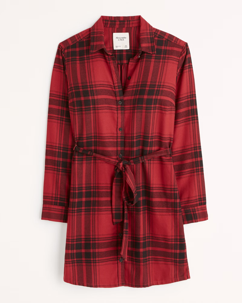 Women's Flannel Shirt Dress | Women's New Arrivals | Abercrombie.com | Abercrombie & Fitch (US)