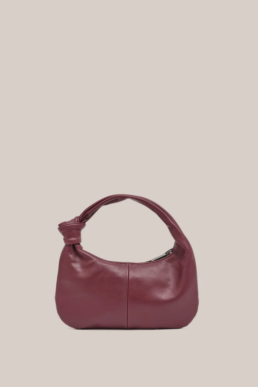 Allegra Mini Bordeaux Knot Crescent | VESTIRSI