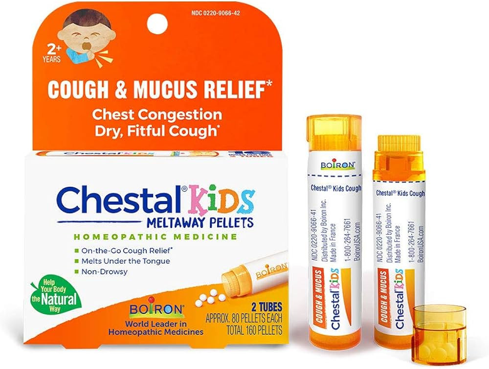 Boiron Chestal Kids Pellets for Cough and Mucus Relief, Nasal or Chest Congestion, and Sore Throa... | Amazon (US)