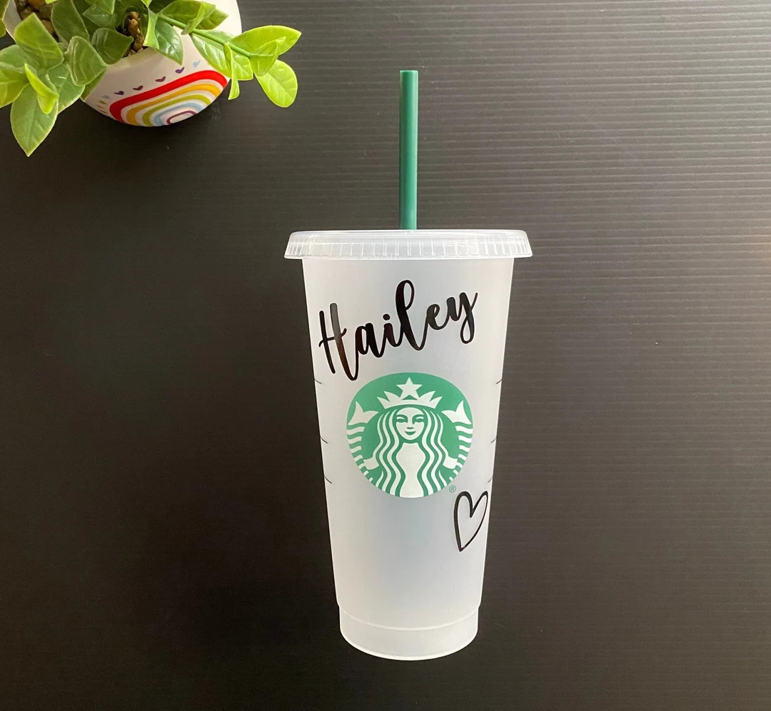 Personalized Starbucks Cup With Heart Starbucks Cup - Etsy | Etsy (US)