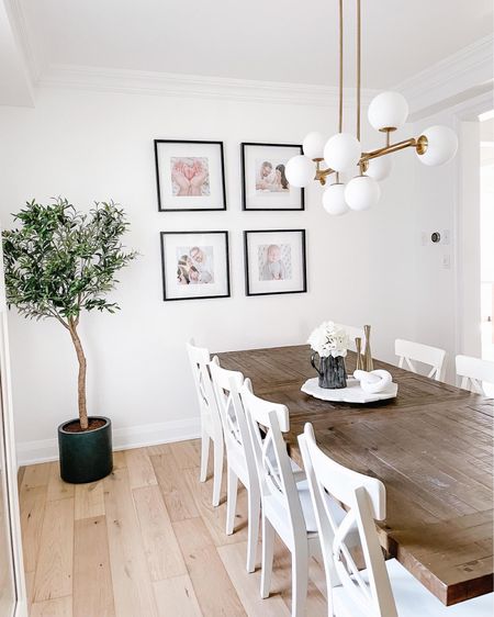 Dining Room Details 

#sputnikchandelier #woodsandwhites #diningroomdecor #olivetree 

#LTKSeasonal #LTKstyletip #LTKhome