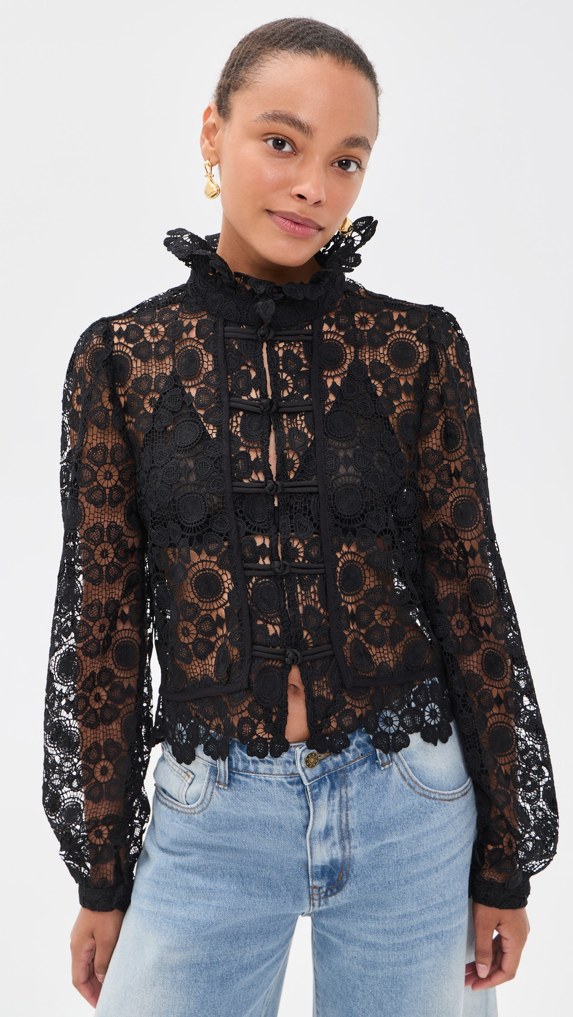 Lioness Overtime Blouse Noir M | Shopbop
