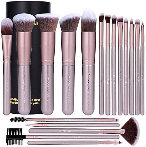 BS-MALL Makeup Brush Set 18 PCS Premium Synthetic Kabuki Foundation Eyebrow Eyeshadow Concealer B... | Amazon (US)