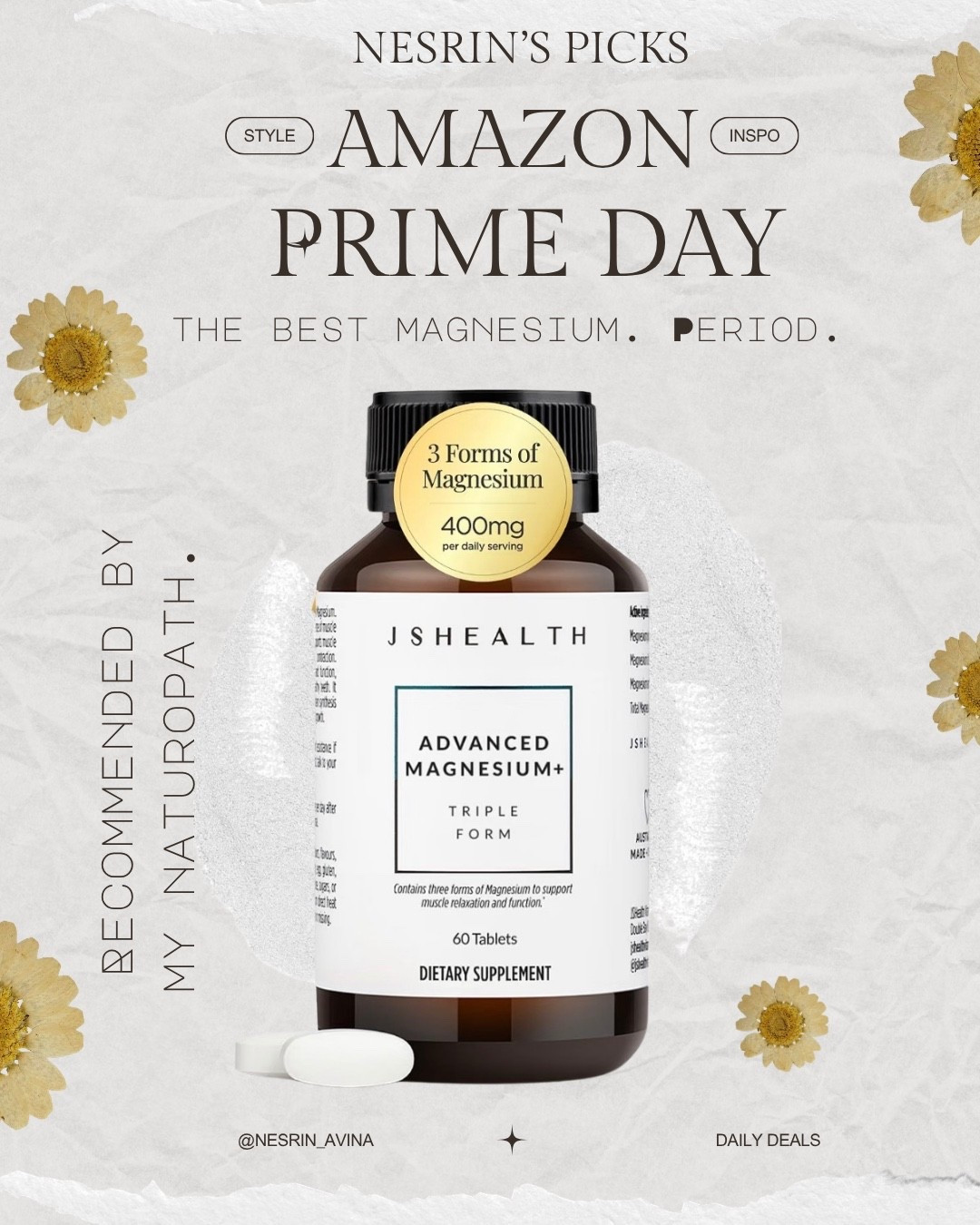 The best magnesium for sleep muscle recovery and nervous system.  Ladies! Tho is for you.  A game changer!  Recommended by my naturopath.  I never looked at other magnesia ever againnnnn #primeday