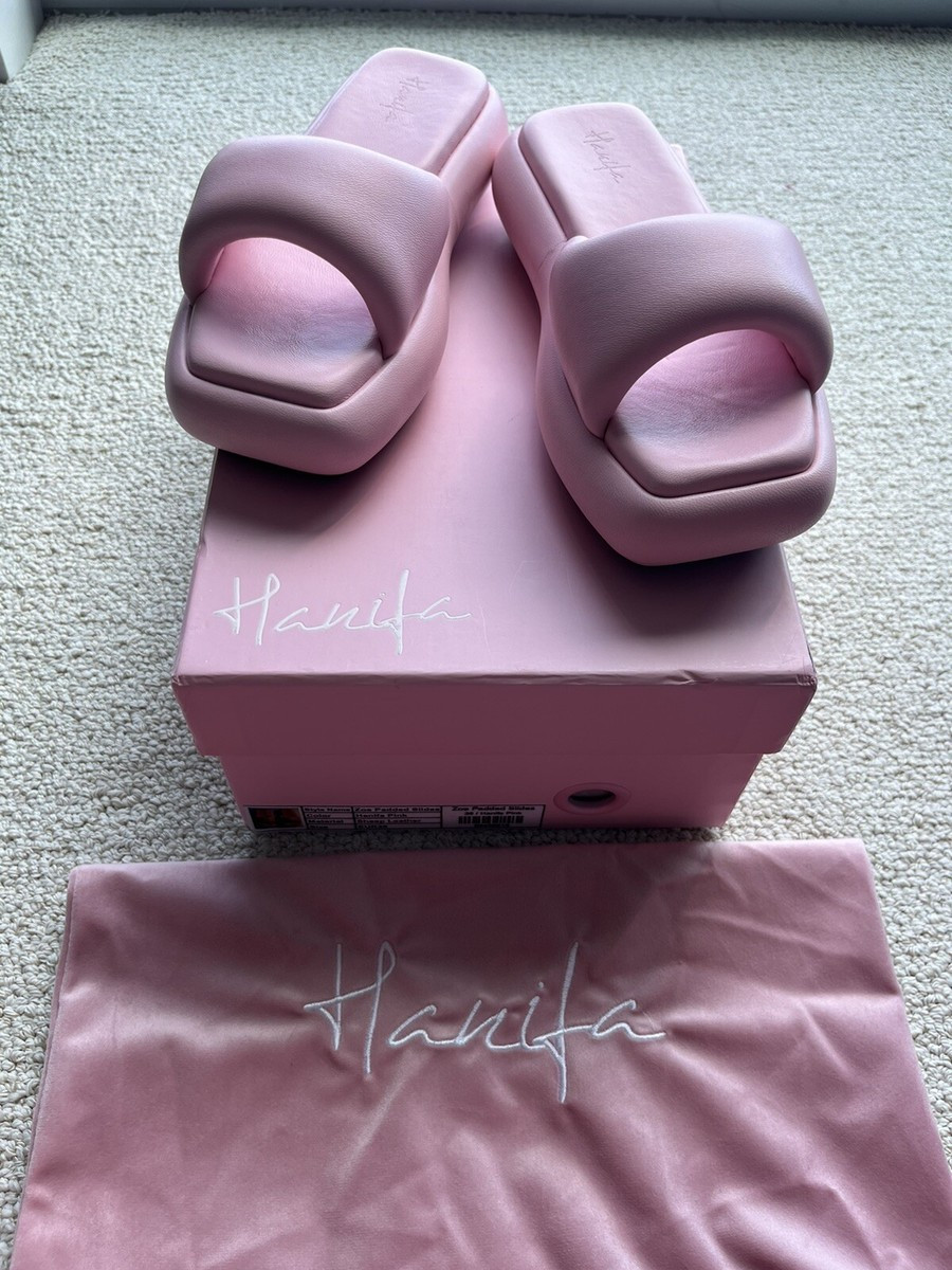 Hanifa Zoe Padded slides pink size 6  | eBay | eBay US