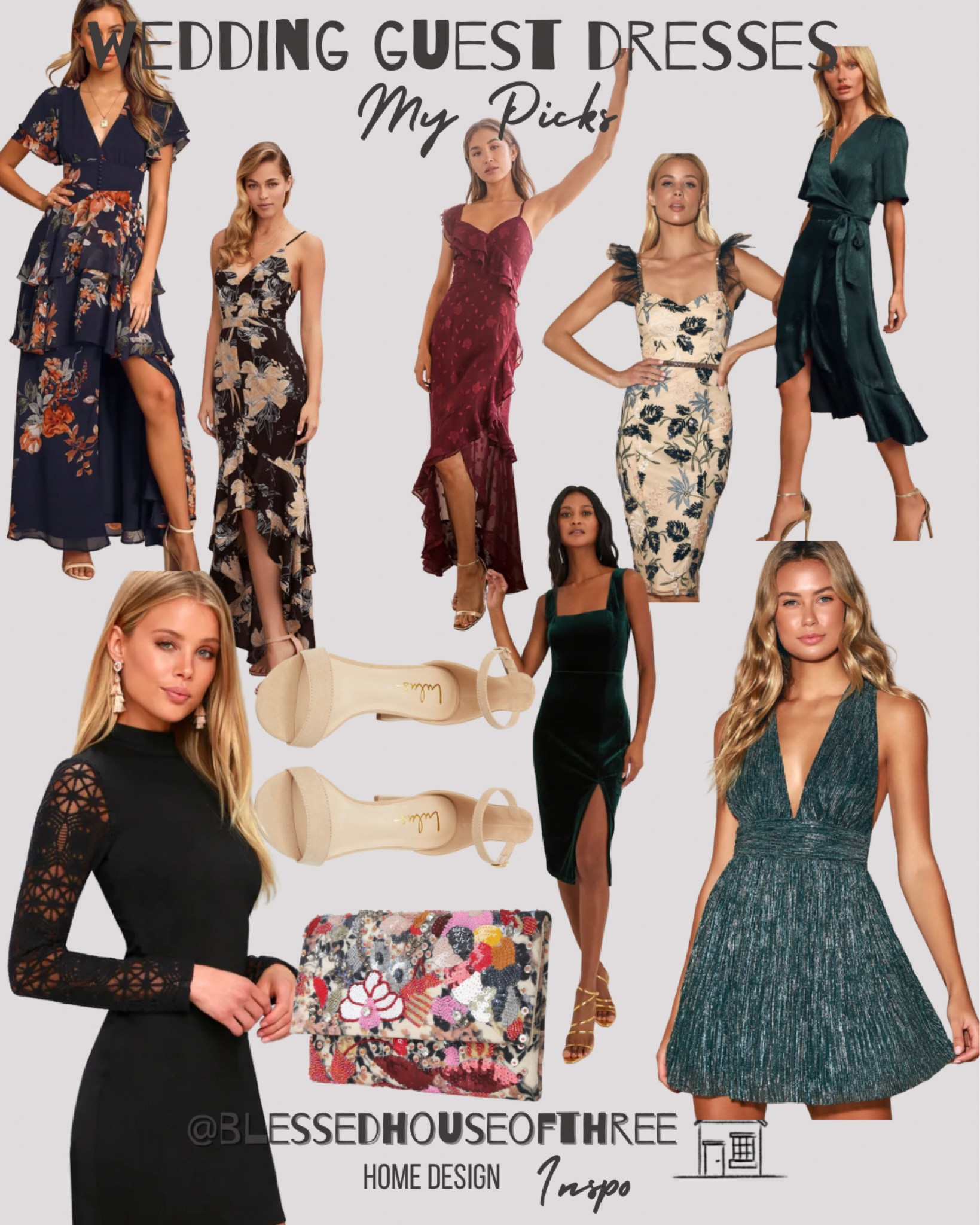 My wedding guest picks

Formal dress / wedding guest dress / fall formal dress / black dress / floral dress / navy dress / ankle strap heels / emerald green dress / burgundy dress / layered necklace/ teal dress / clutch purse / velvet dress

#LTKparties #LTKwedding